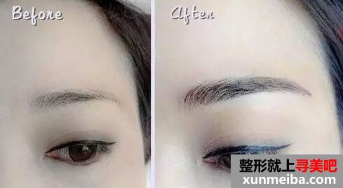 韩式半永久化妆术（韩式半永久纹眉）前后对比效果图片分享
